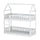 Lit cabane superposé 90x200 au sol sommiers inclus Mathias Blanc