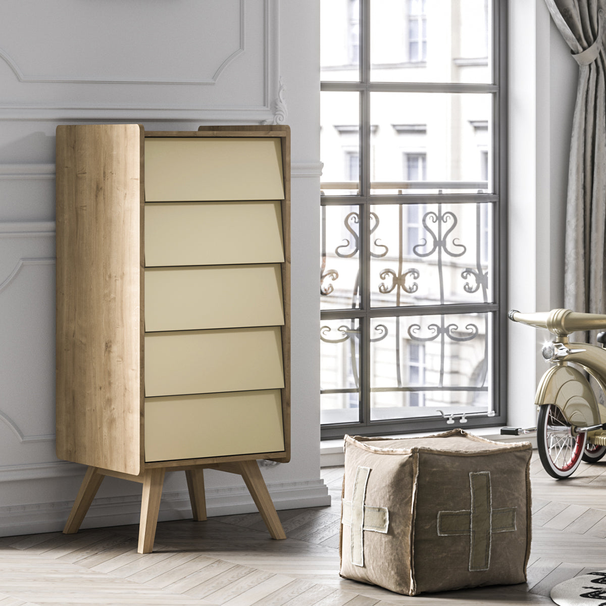 Chiffonnier Vox Vintage Bois Beige - vue 2