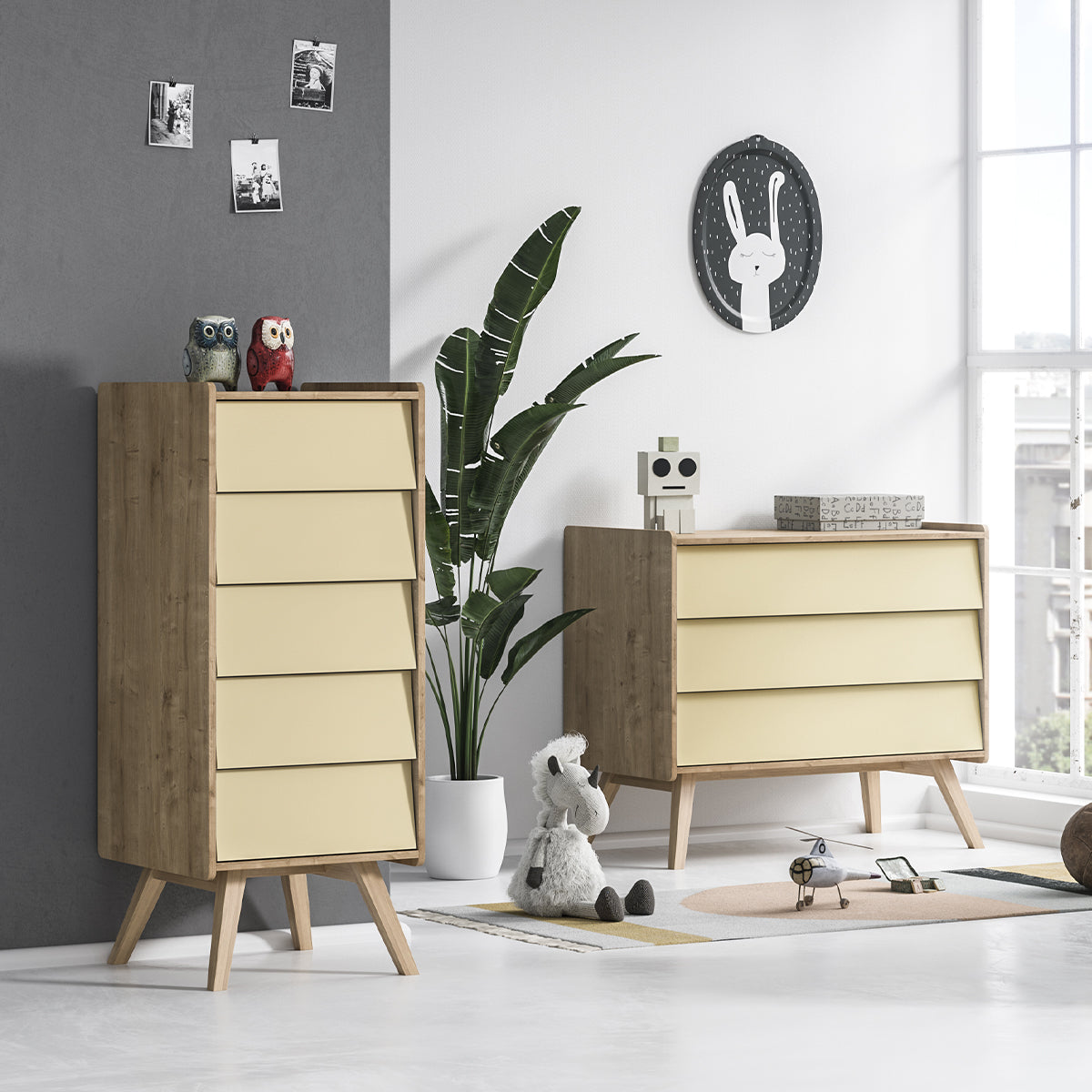 Chiffonnier Vox Vintage Bois Beige - vue 3