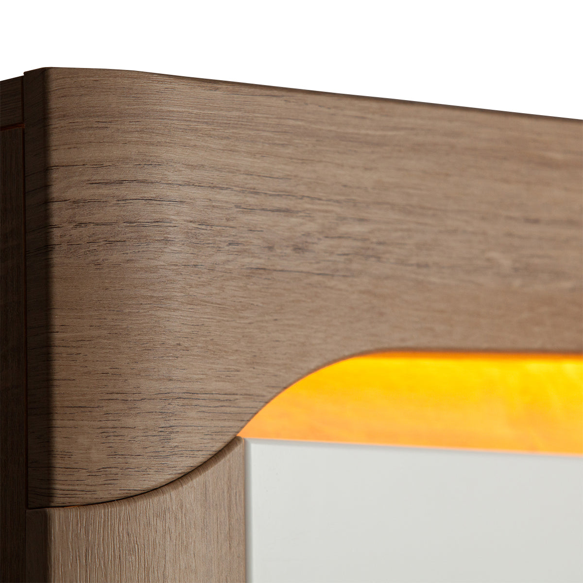 Vaisselier 2 portes gauche LED inclus Teo Blanc et Bois - vue 2