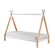 Lit tipi 90x200 sommier inclus Vipack - Bois et blanc