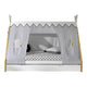 Lit tipi 90x200 sommier housse et tiroir inclus Vipack - Blanc