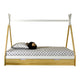 Lit tipi 90x200 sommier et tiroir inclus Vipack - Bois