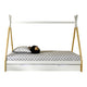 Lit tipi 90x200 sommier et tiroir inclus Vipack - Blanc