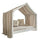 Ciel de lit en mousseline pour 90x200 Beige et argent