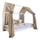 Ciel de lit en mousseline double pour 90x200 Beige