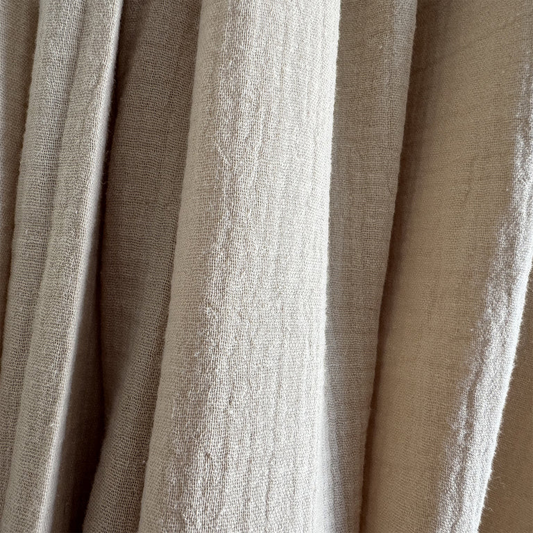 Ciel de lit en mousseline double pour 90x190 Beige - vue 4
