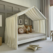 Ciel de lit en mousseline pour 90x200 Ecru
