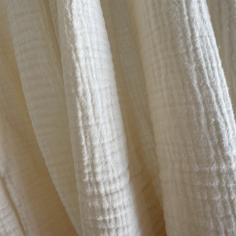 Ciel de lit en mousseline double pour 90x190 Ecru - vue 4