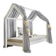 Ciel de lit en mousseline double pour 70x140 Gris