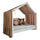 Ciel de lit en mousseline pour 90x200 Marron et or