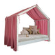 Ciel de lit en mousseline pour 90x200 Rose