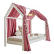 Ciel de lit en mousseline double pour 90x200 Rose