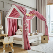 Ciel de lit en mousseline double pour 90x200 Rose