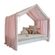 Ciel de lit en mousseline pour 90x190 Rose clair