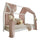 Ciel de lit en mousseline double pour 90x200 Rose clair