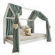 Ciel de lit en mousseline double pour 90x200 Vert d'eau