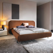 Lit coffre 160x200 sommier inclus Tobias Brique - vue 2