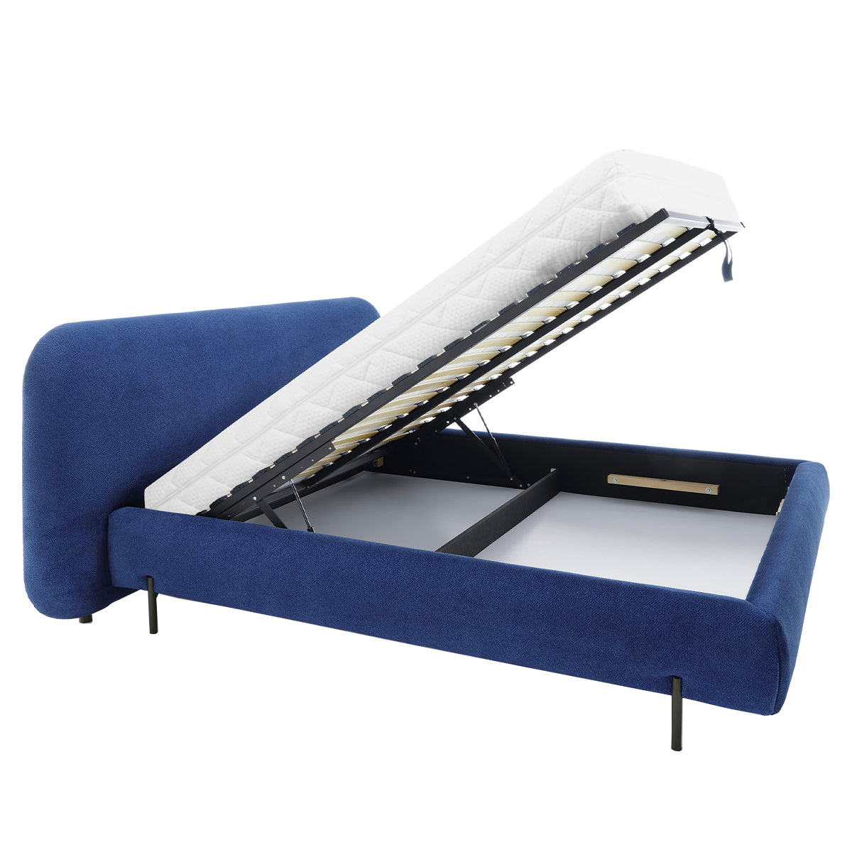 Lit coffre 180x200 sommier inclus Tobias Bleu - vue 5