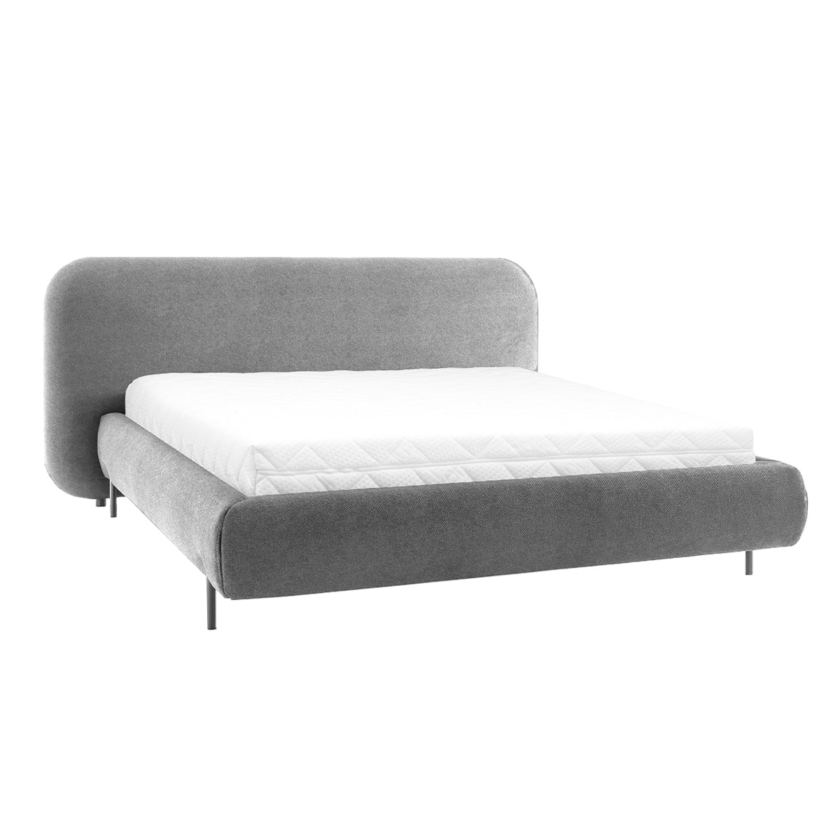 Lit coffre 180x200 sommier inclus Tobias Gris