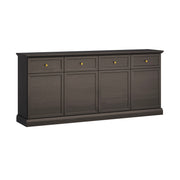 Buffet 4 portes 4 tiroirs Toja Bois anthracite