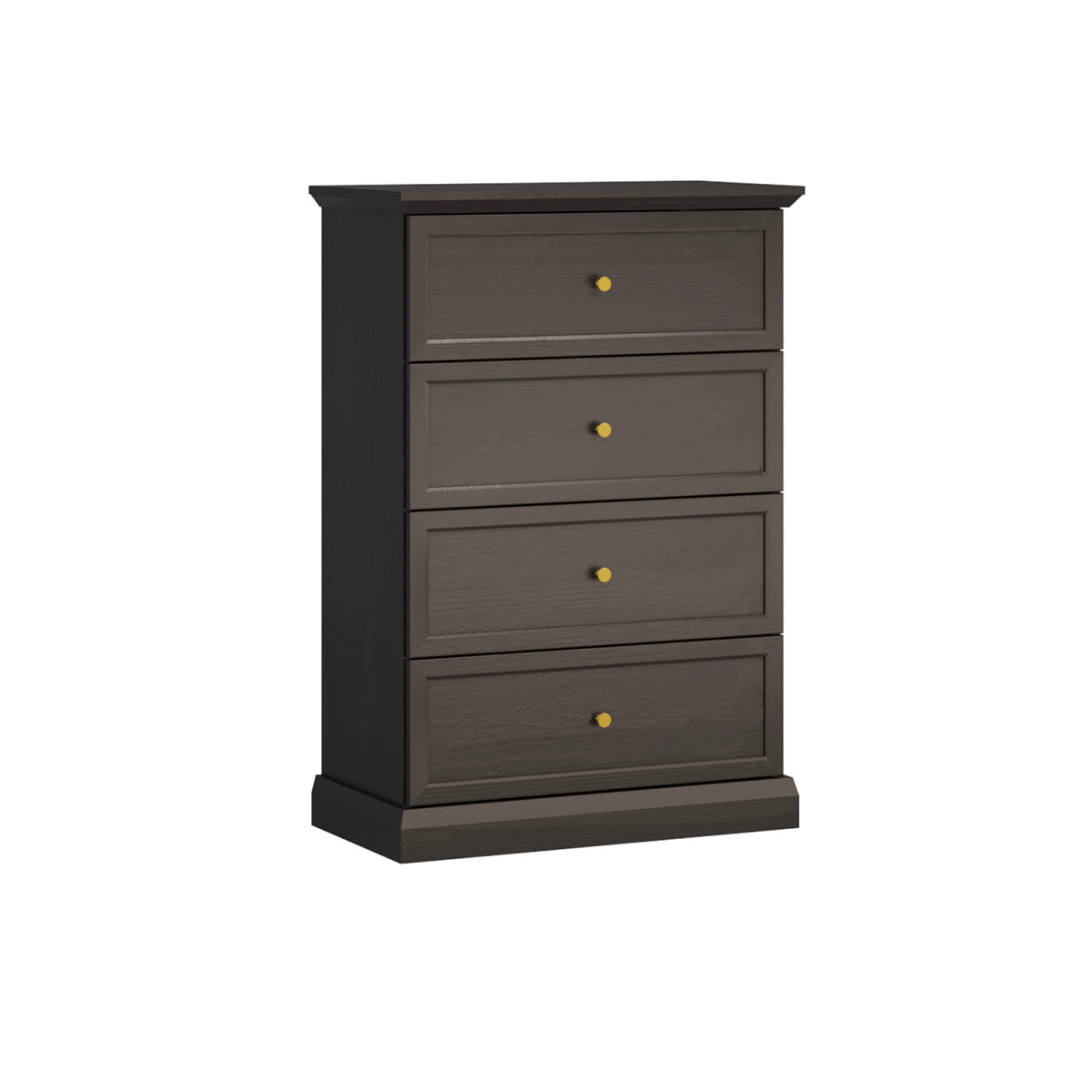 Commode 4 tiroirs Toja Bois anthracite