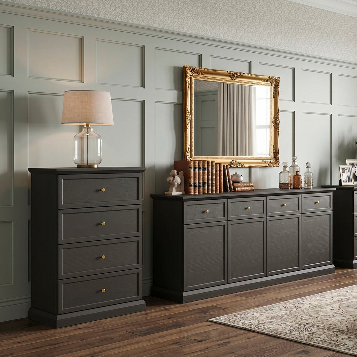 Commode 4 tiroirs Toja Bois anthracite - vue 3