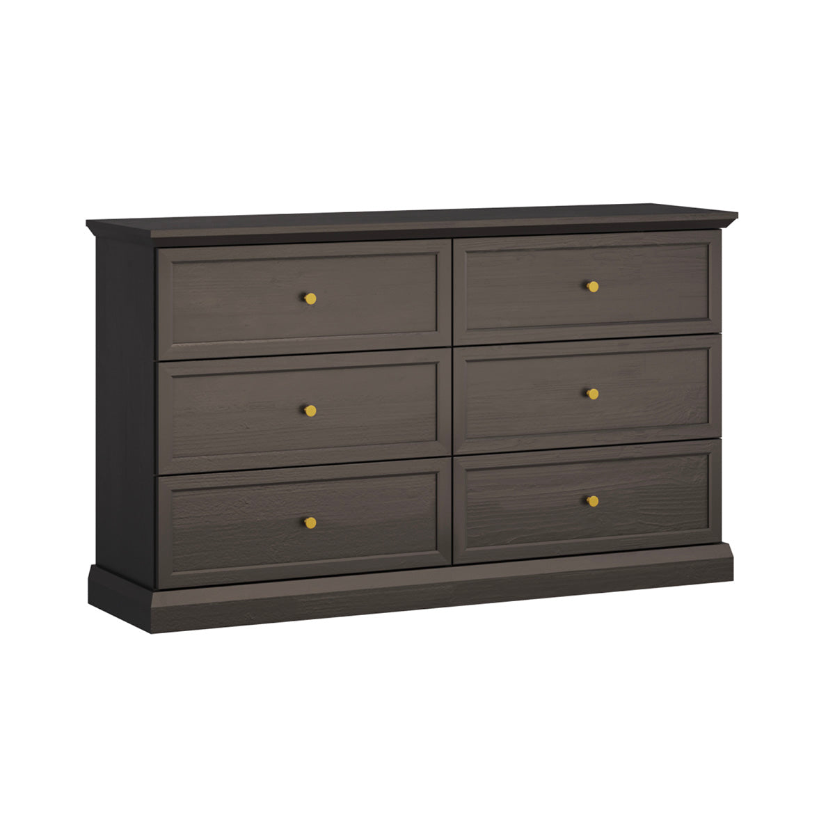 Commode 6 tiroirs Toja Bois anthracite