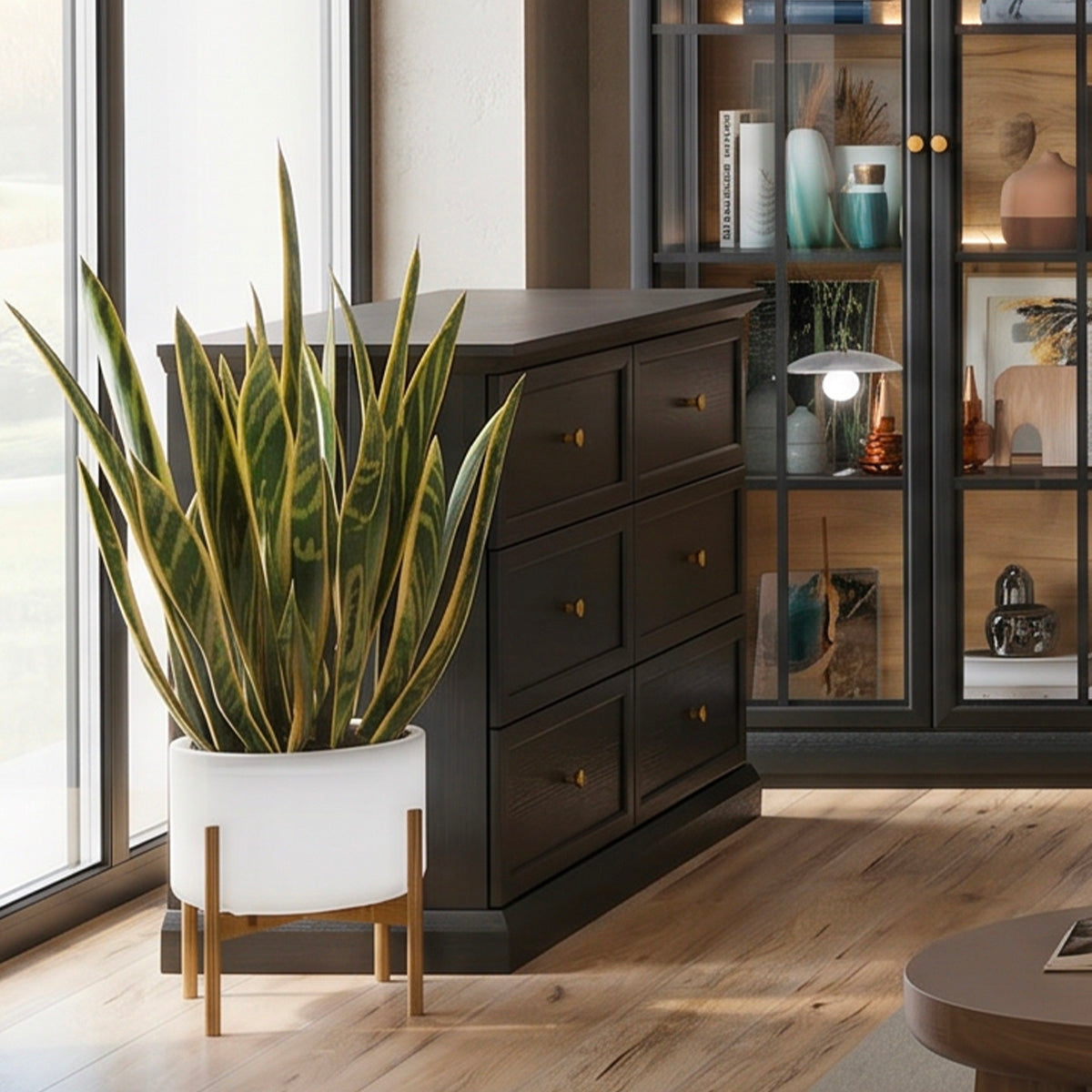 Commode 6 tiroirs Toja Bois anthracite - vue 2