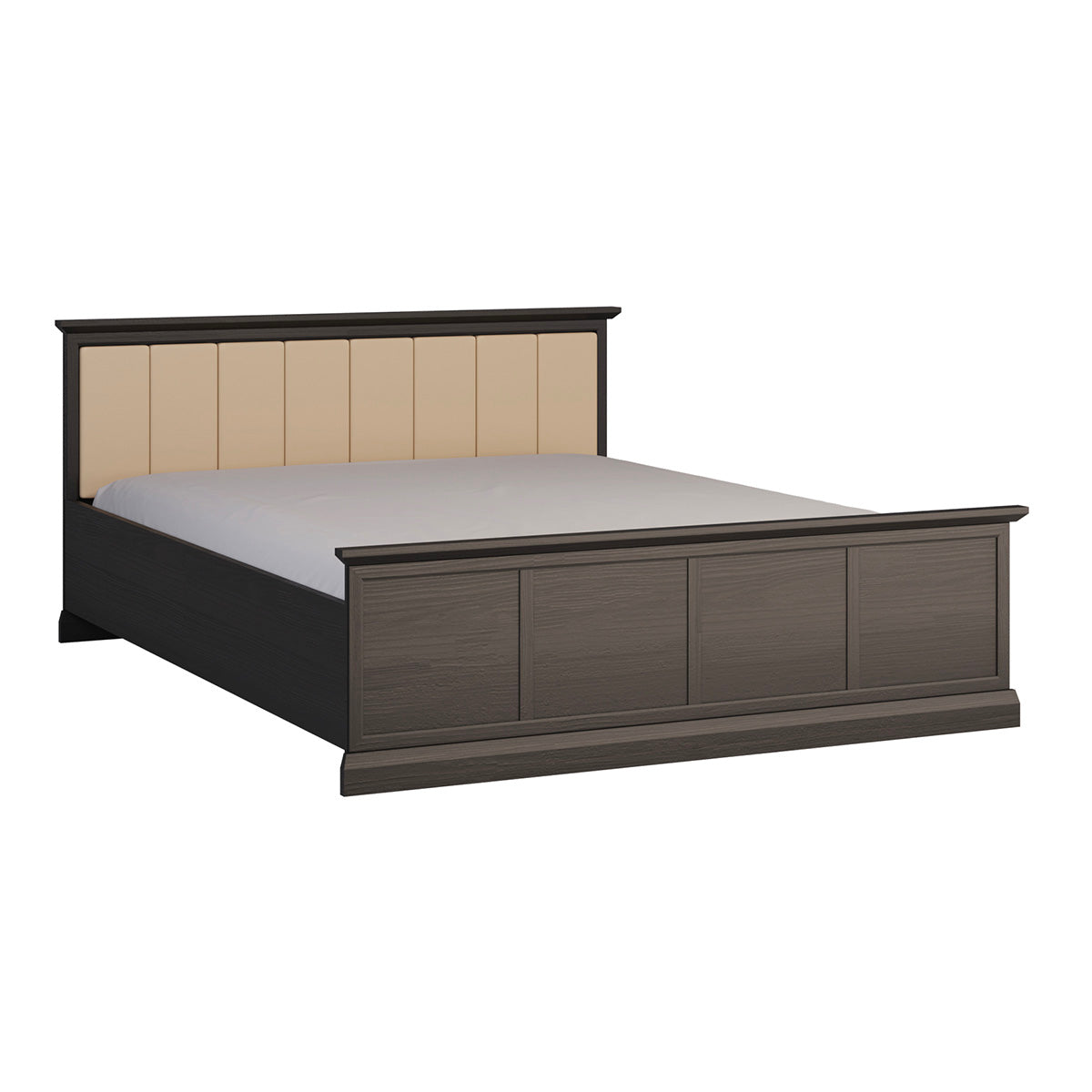 Lit 160x200 sommier inclus Toja Bois anthracite