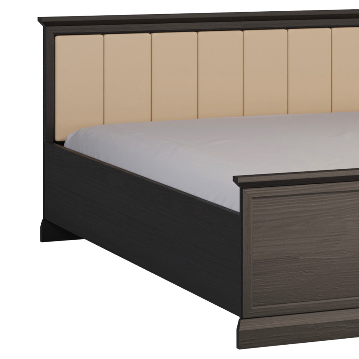 Lit 160x200 sommier inclus Toja Bois anthracite - vue 3