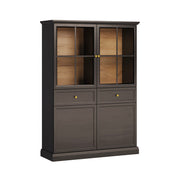 Vaisselier 4 portes 2 tiroirs Toja Bois anthracite
