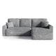 Canapé d'angle réversible convertible 4 places coffre Valentin bouclé Gris