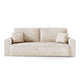 Canapé convertible 3 places coffre Valentin bouclé Beige