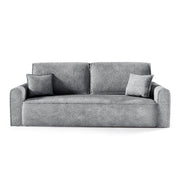 Canapé convertible 3 places coffre Valentin bouclé Gris