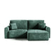 Canapé d'angle réversible convertible 3 places coffre Valentin Mini bouclé Vert Sapin