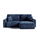 Canapé d'angle réversible convertible 3 places coffre Valentin Mini bouclé Bleu