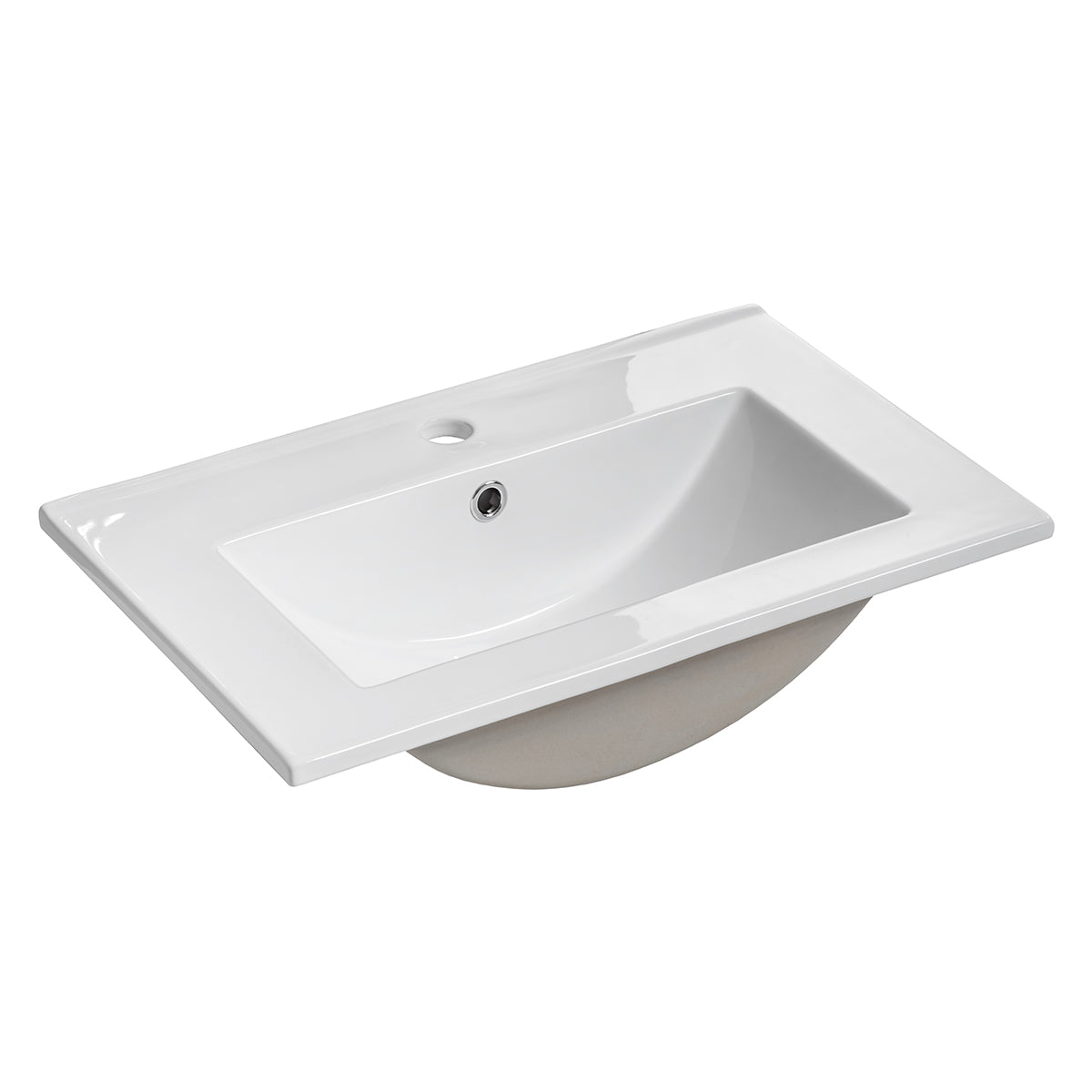 Meuble simple vasque encastrée 50cm 2 tiroirs Jade Vert - vue 8