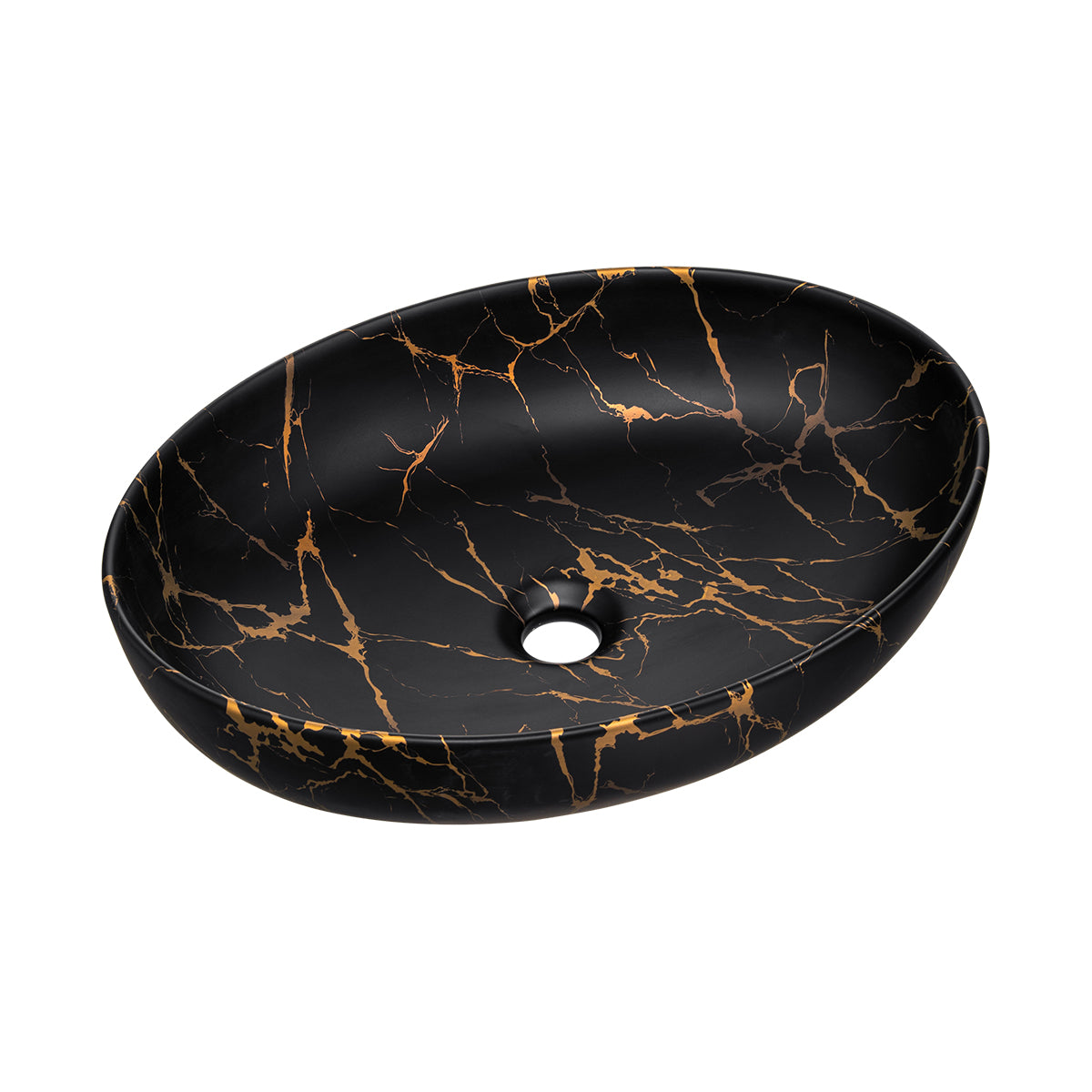Ensemble meuble double vasque 120cm et colonne Gaia Bois et Noir - Vasque Noir - vue 10