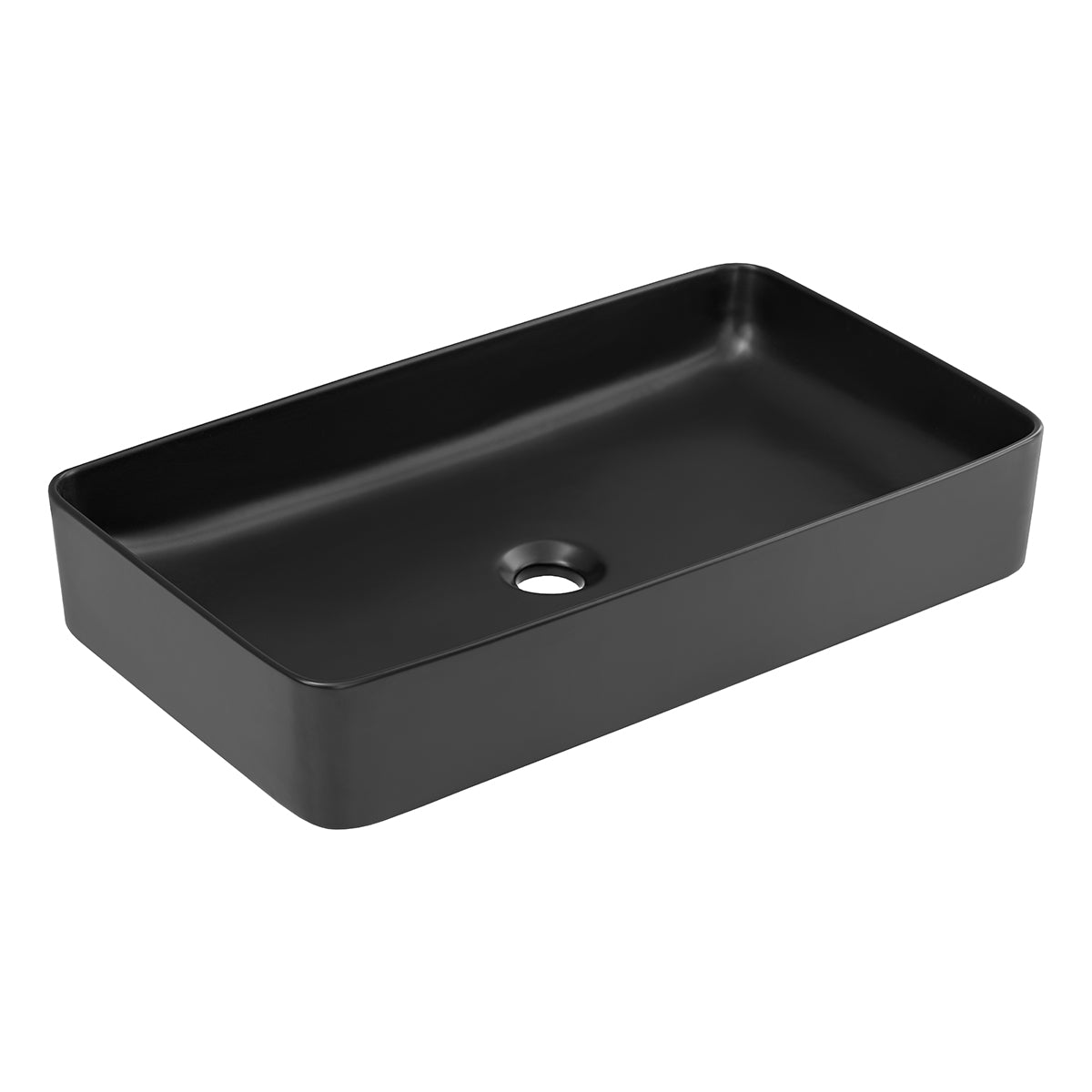 Meuble simple vasque 120cm 2 tiroirs Elora Noir et bois - vue 7