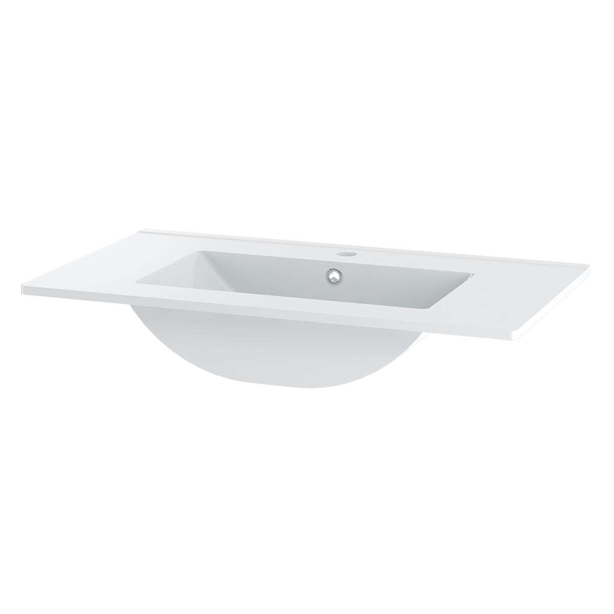 Ensemble meuble simple vasque encastrée 80cm et colonne Izae Cachemire - vue 7