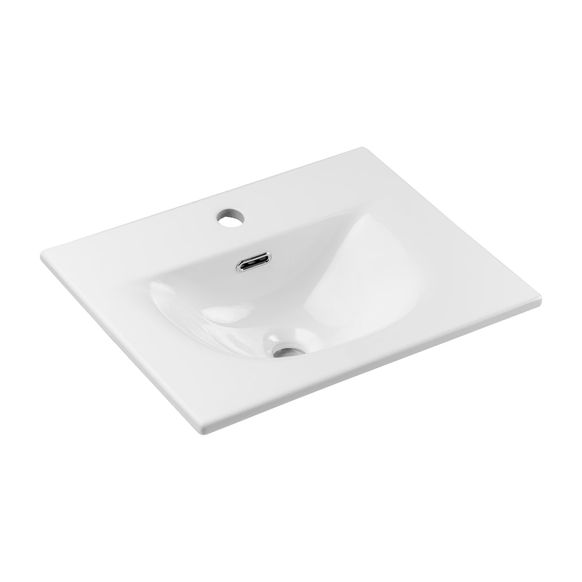 Meuble simple vasque encastrée 50cm 2 tiroirs Riva Cachemire - vue 7