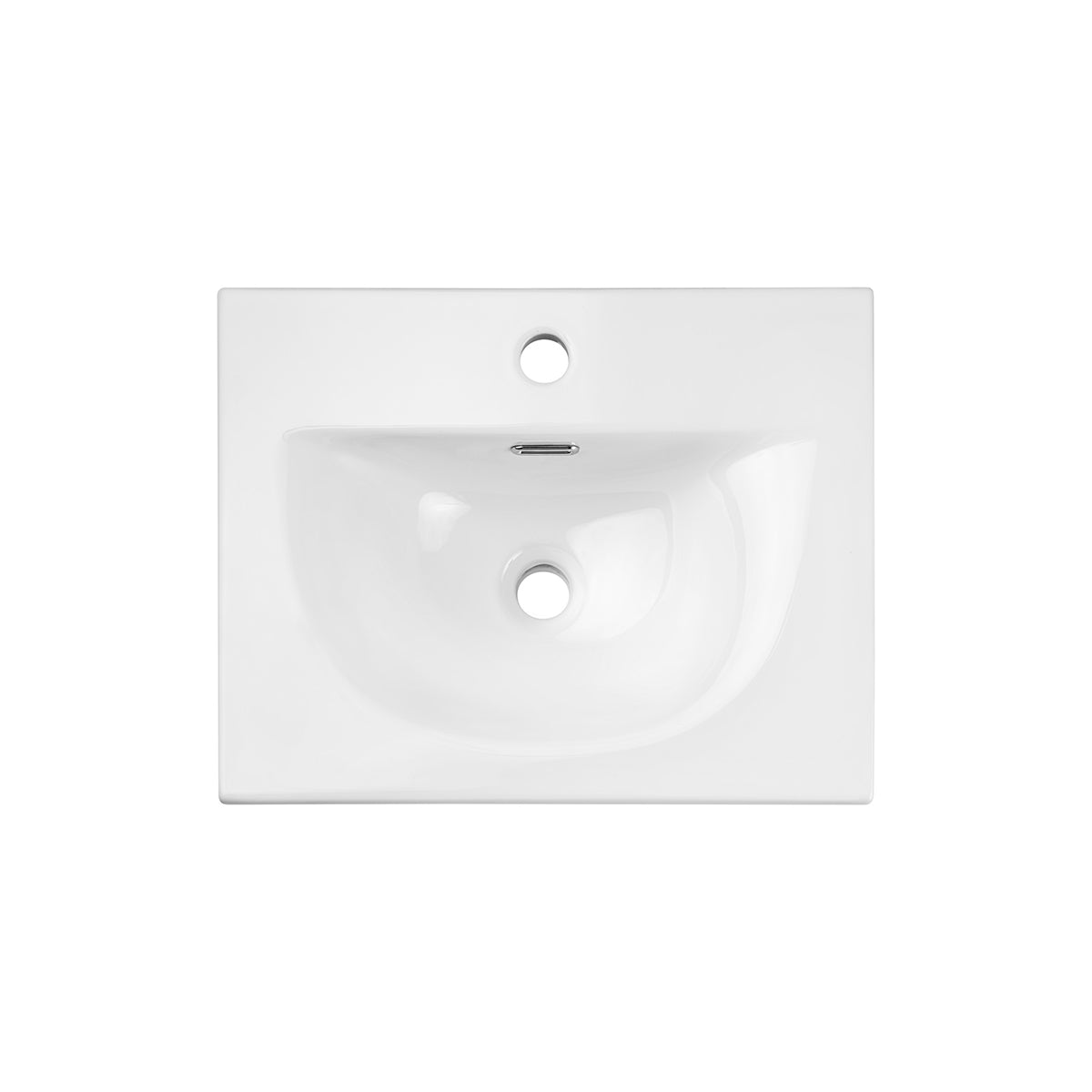 Meuble simple vasque encastrée 50cm 2 tiroirs Riva Cachemire - vue 8