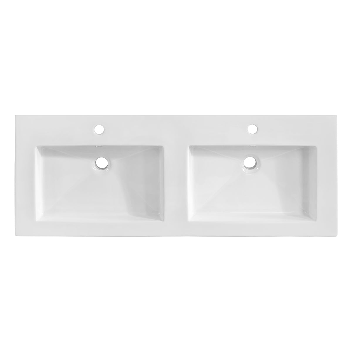Ensemble meuble double vasque encastrée 120cm et colonne April Bois - vue 9