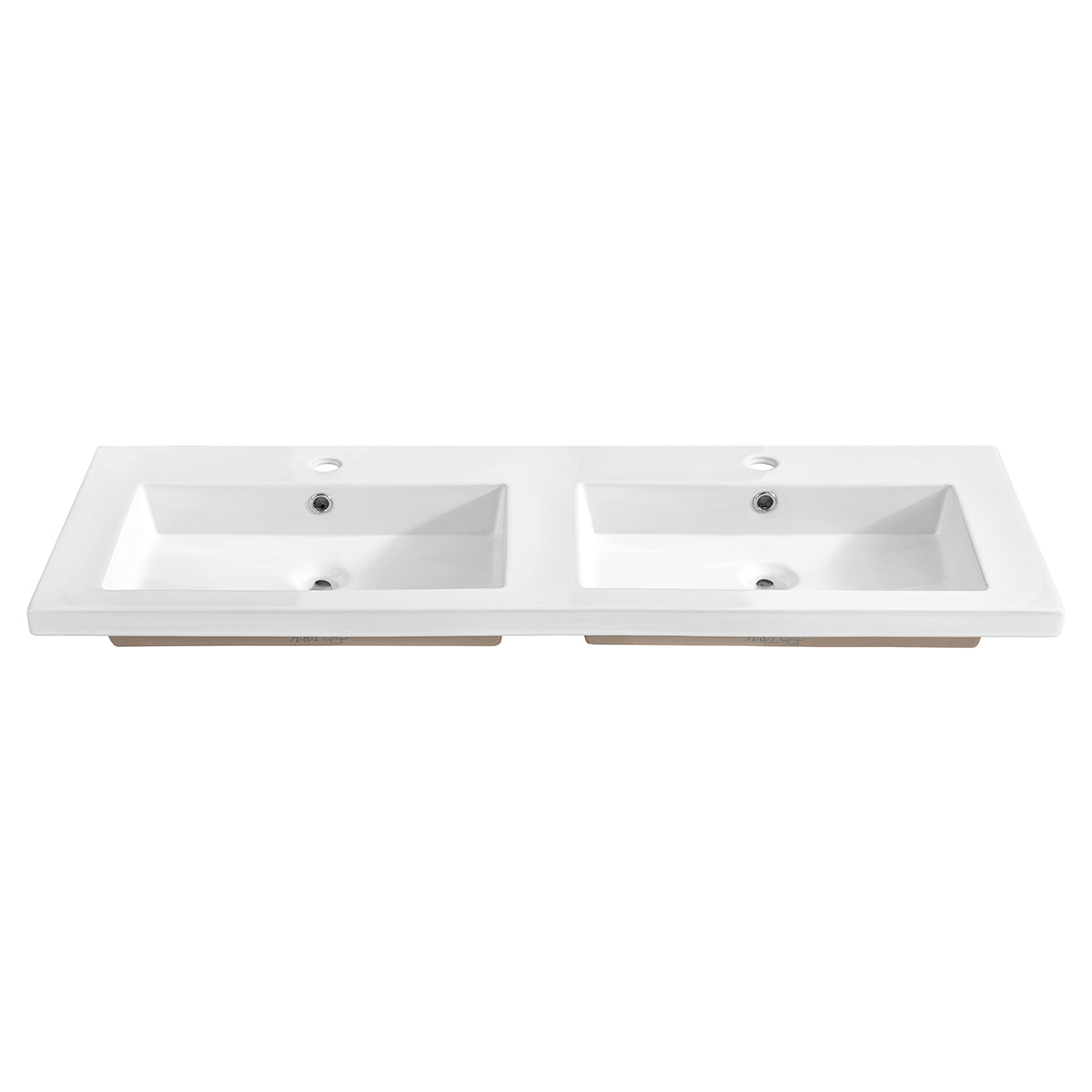 Meuble double vasque encastrée 120cm April Blanc - vue 7
