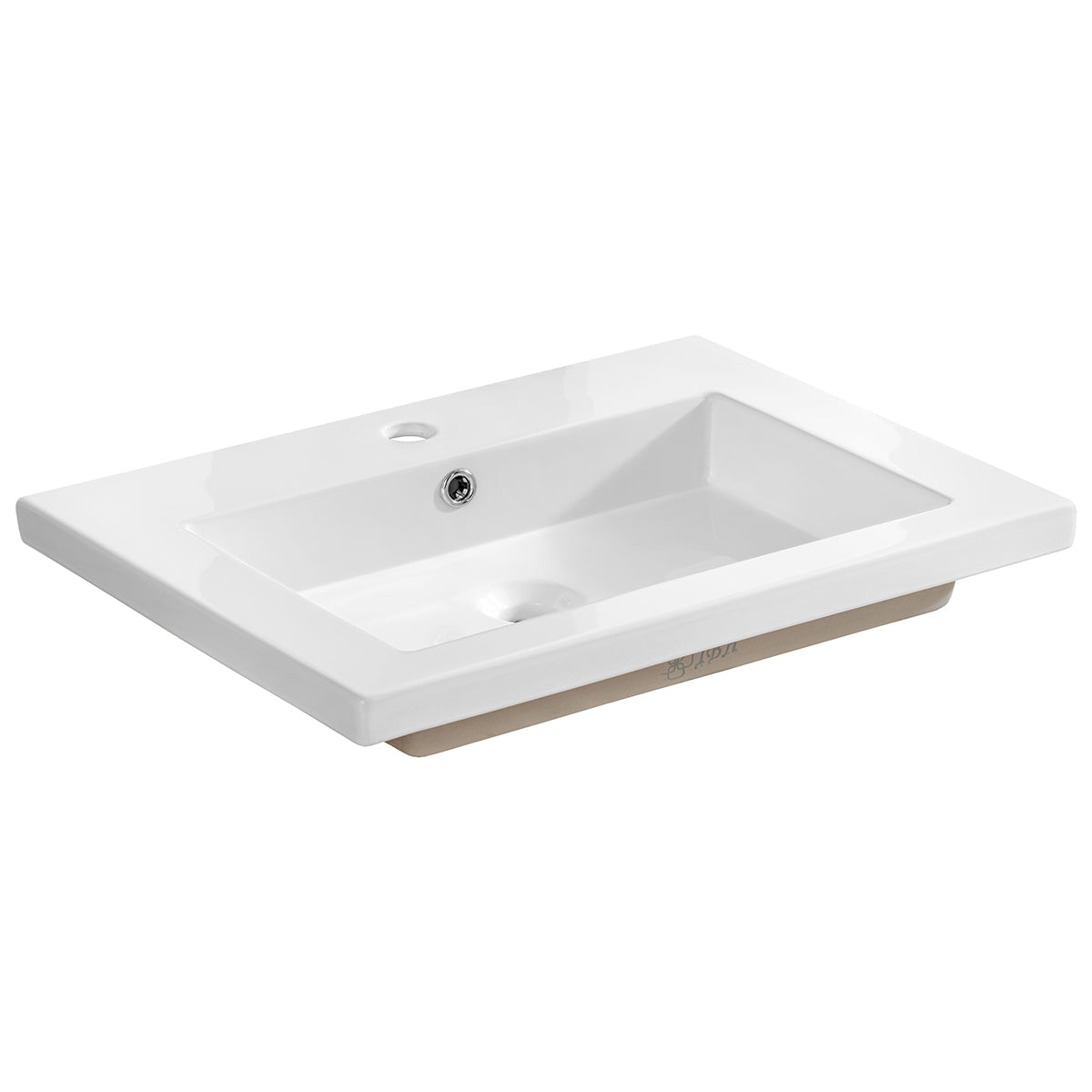Meuble simple vasque encastrée 60cm April Bois - vue 6