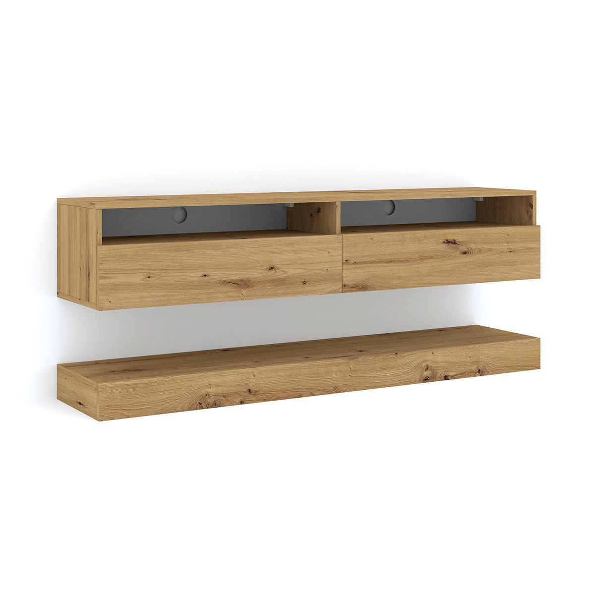 Mur TV 2 portes 160 cm Vega Bois