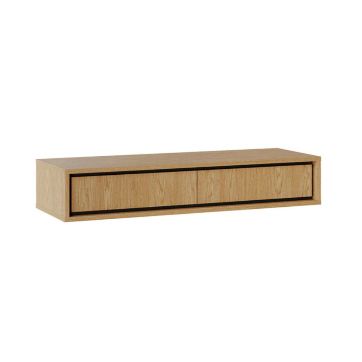 Console coiffeuse murale 2 tiroirs Vidia Bois