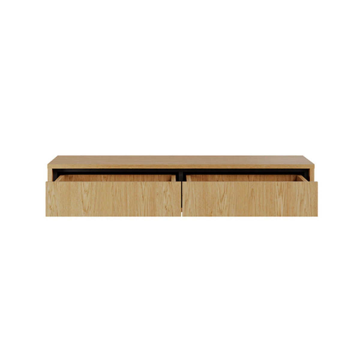 Console coiffeuse murale 2 tiroirs Vidia Bois - vue 3