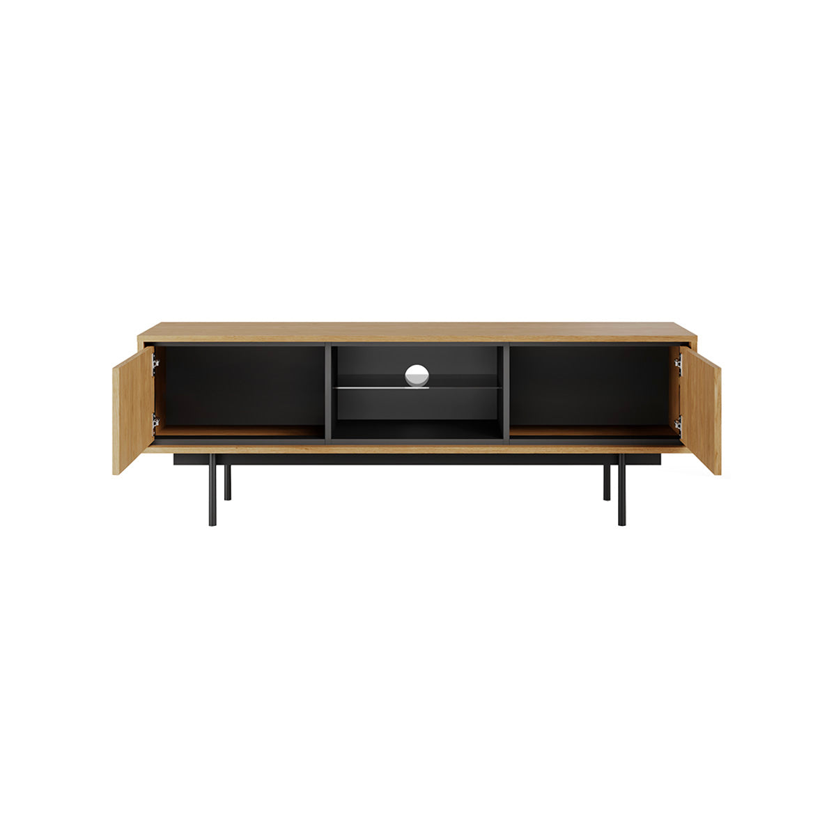 Meuble TV 2 portes 150 cm Vidia Bois - vue 3